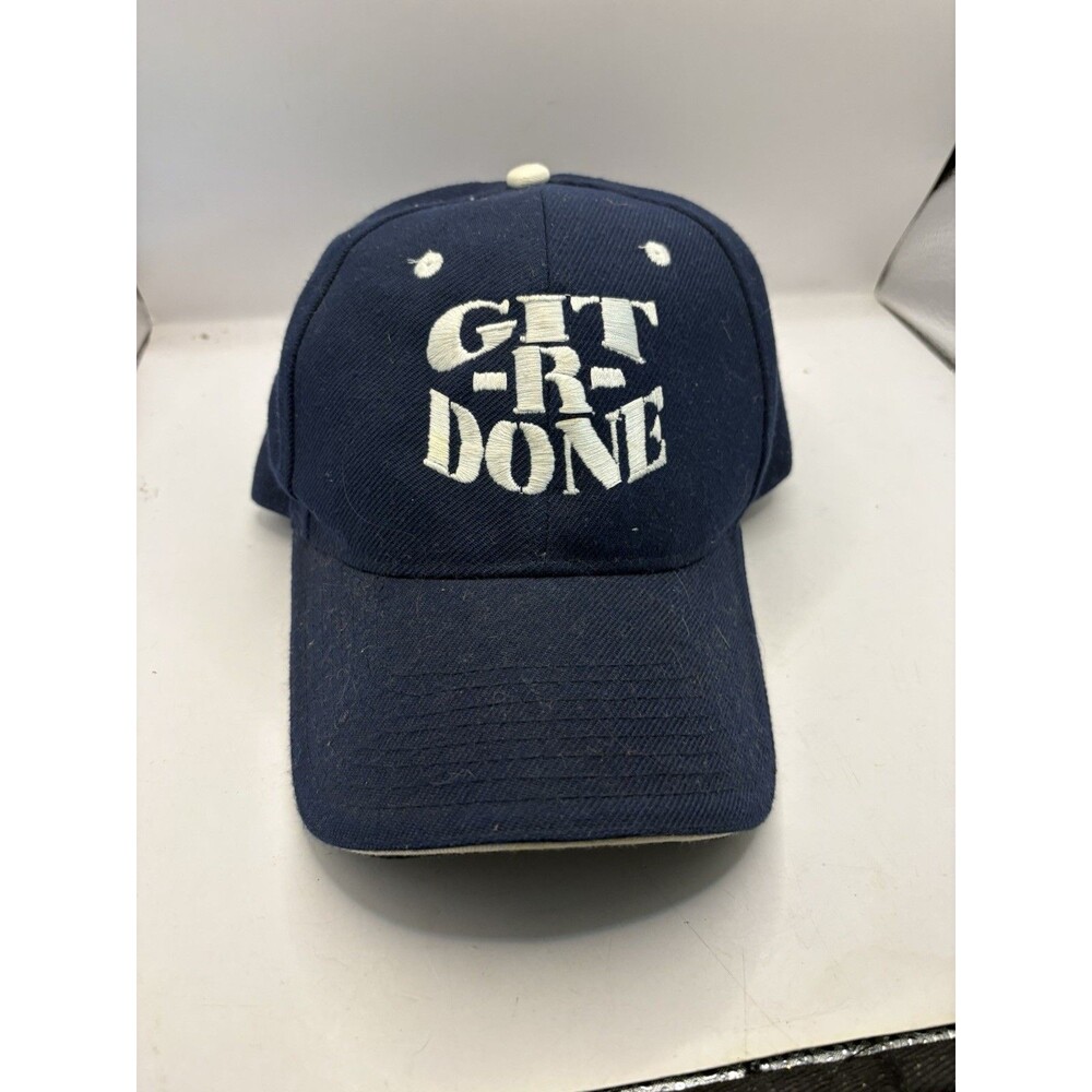 GIT R DONE Navy Hat Baseball Cap Adjustable Larry The Cable Guy City Hunter